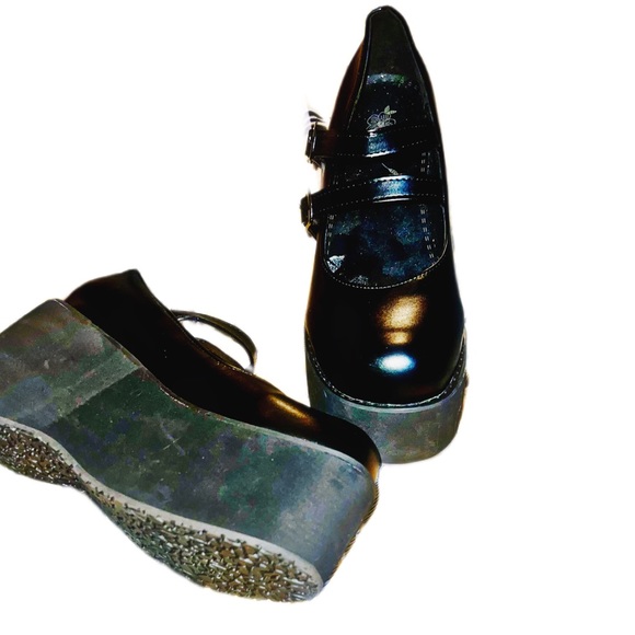 Delia’s for Dolls kill Black Double Strap Mary Jane Platforms - Picture 8 of 11